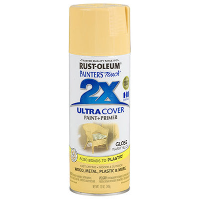 Rust-Oleum Corp, Rust-Oleum Painter'S Touch Ultra Cover Gloss Warm Yellow Spray Paint 12 Oz. (Pack Of 6)